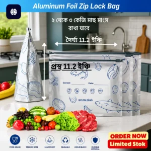 10 pcs  Aluminum Foil Zip Lock Freezer Food Bag