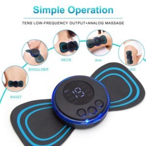 EMS Mini Massager with 2 Pad ,Muscle Stimulator Full Body Relaxation