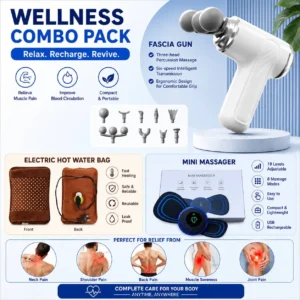 3 in1 pain Remover combo with 9-head massager
